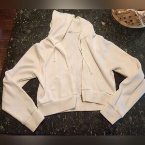 🤍 John Galt Brand Melville White Zip Up Crystal/christy